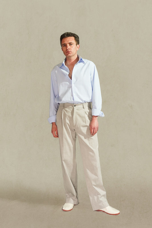 PANTALÓN TALLE ALTO - CHINO GRIS