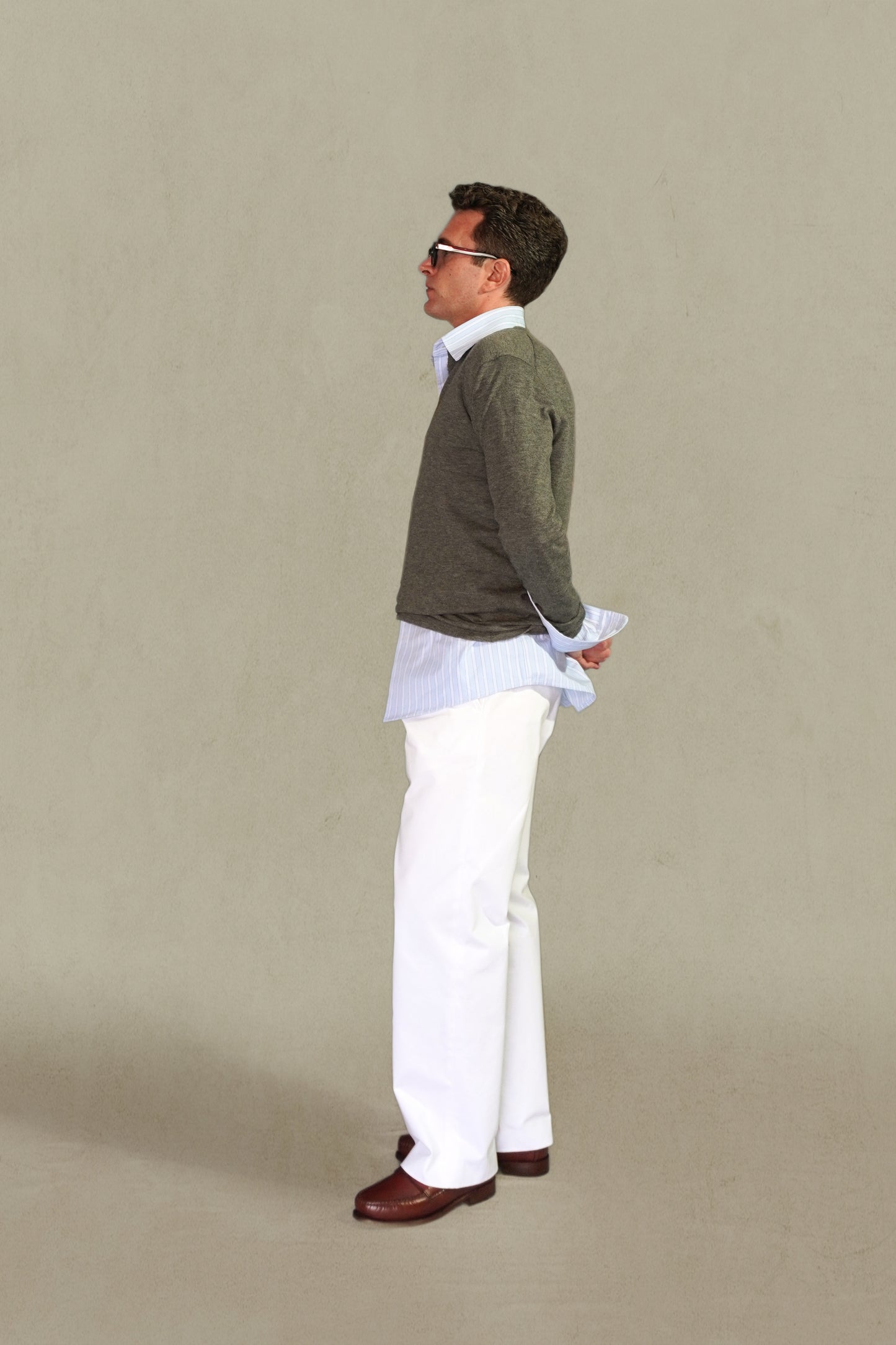 PANTALÓN TALLE ALTO - CHINO BLANCO