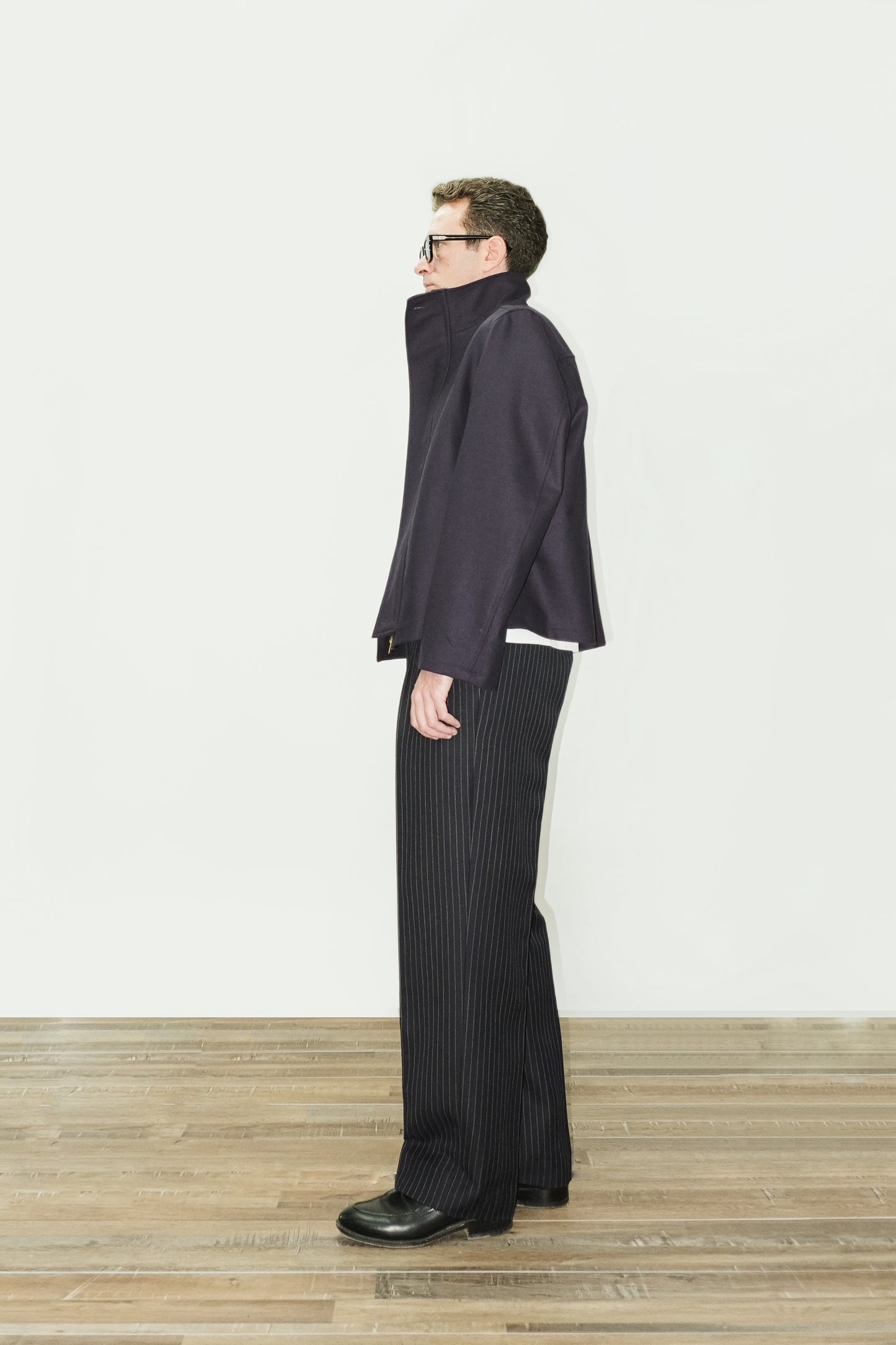 PANTALÓN TALLE ALTO LANA MOHAIR -  AZUL DIPLOMÁTICO