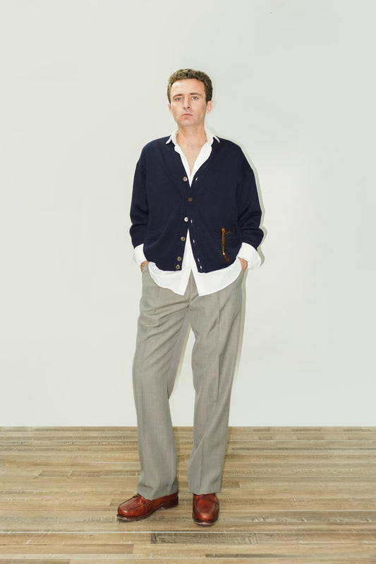 PANTALÓN TALLE ALTO - LANA GRIS