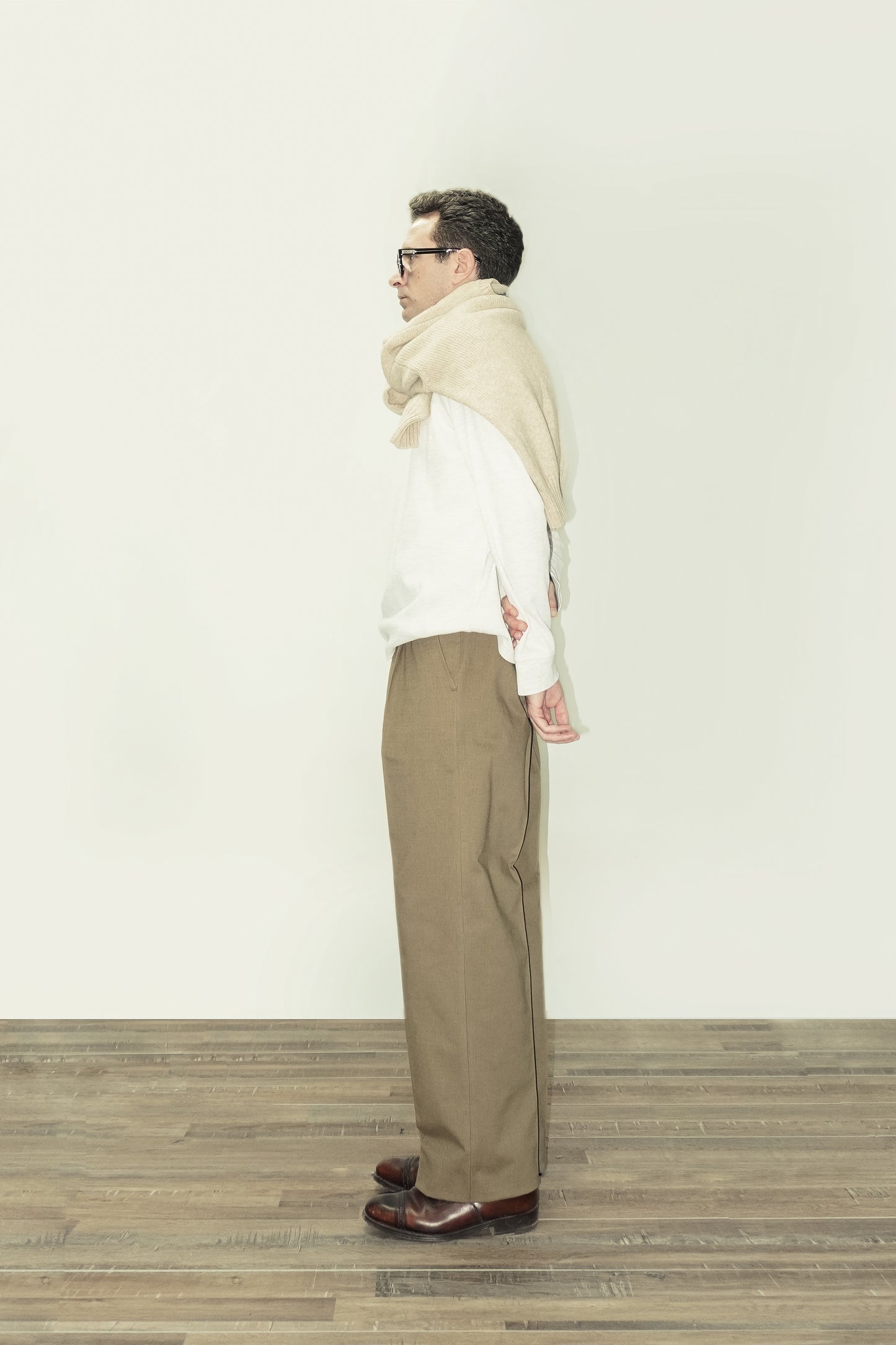PANTALÓN TALLE ALTO - CHINO MARRÓN KHAKI