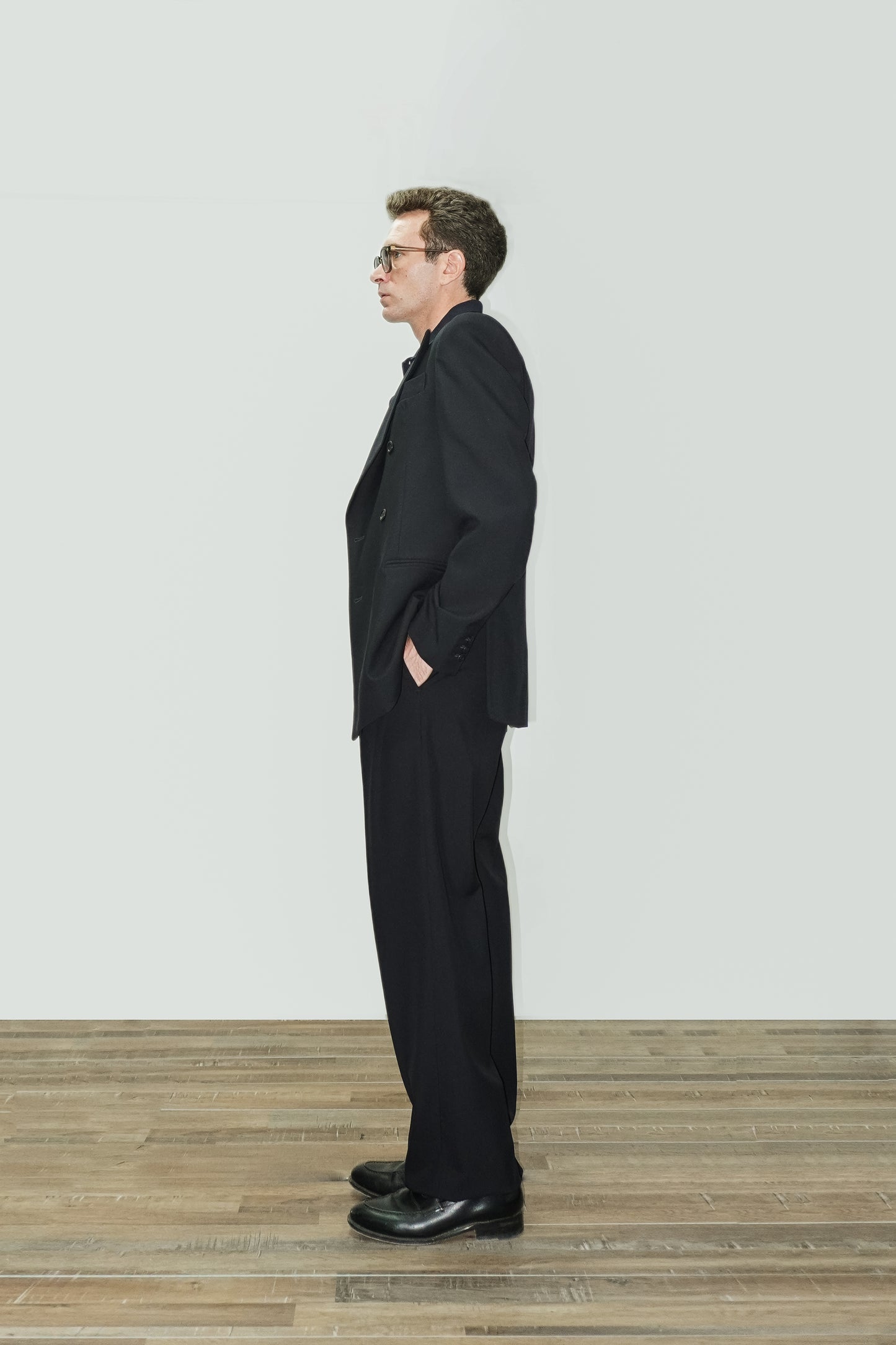 WOOL DOUBLE-BREADED BLAZER - NIGHT BLUE