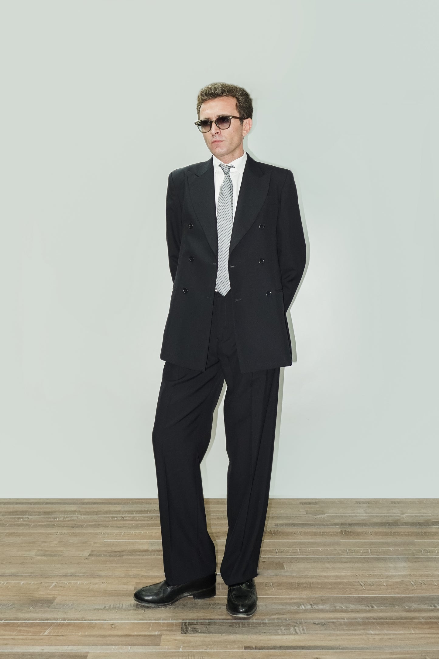 WOOL DOUBLE-BREADED BLAZER - NIGHT BLUE