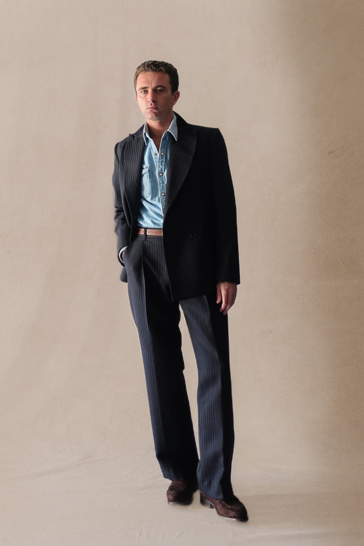 AMERICANA CRUZADA LANA / MOHAIR - DIPLOMÁTICO AZUL (RESTOCK SEPTIEMBRE)