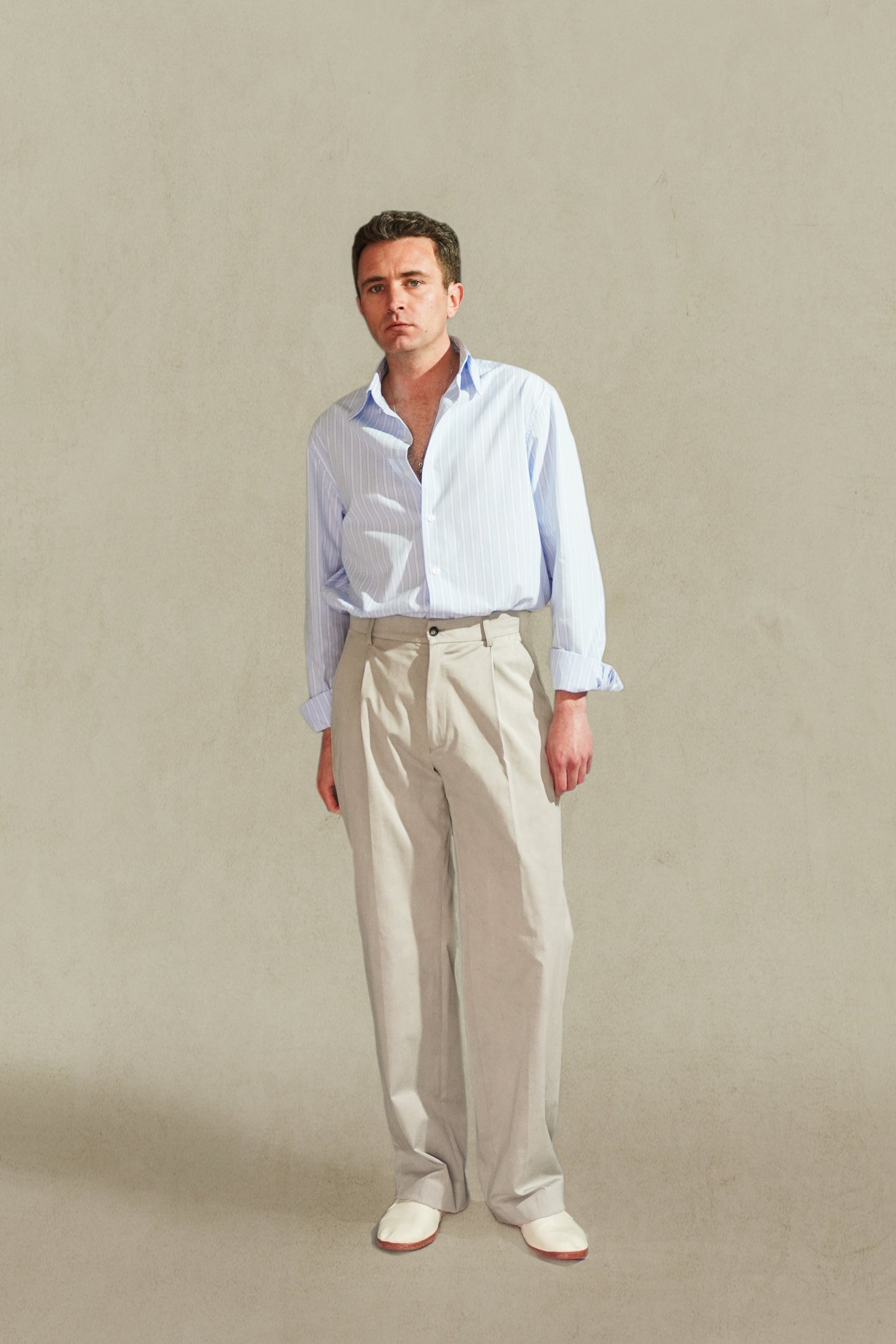 PANTALÓN TALLE ALTO - CHINO GRIS