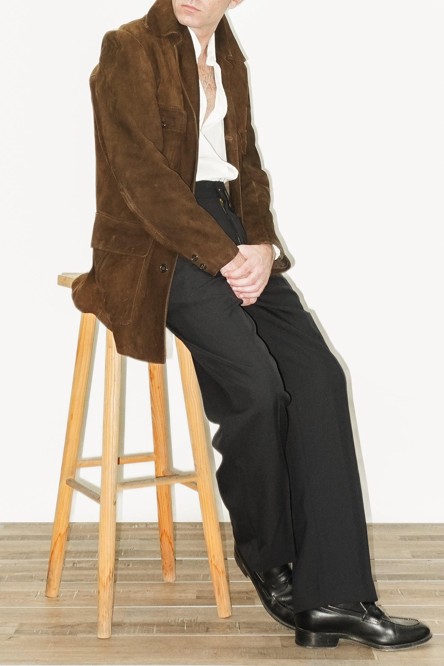 Pantalón talle alto lana azul | Denfert