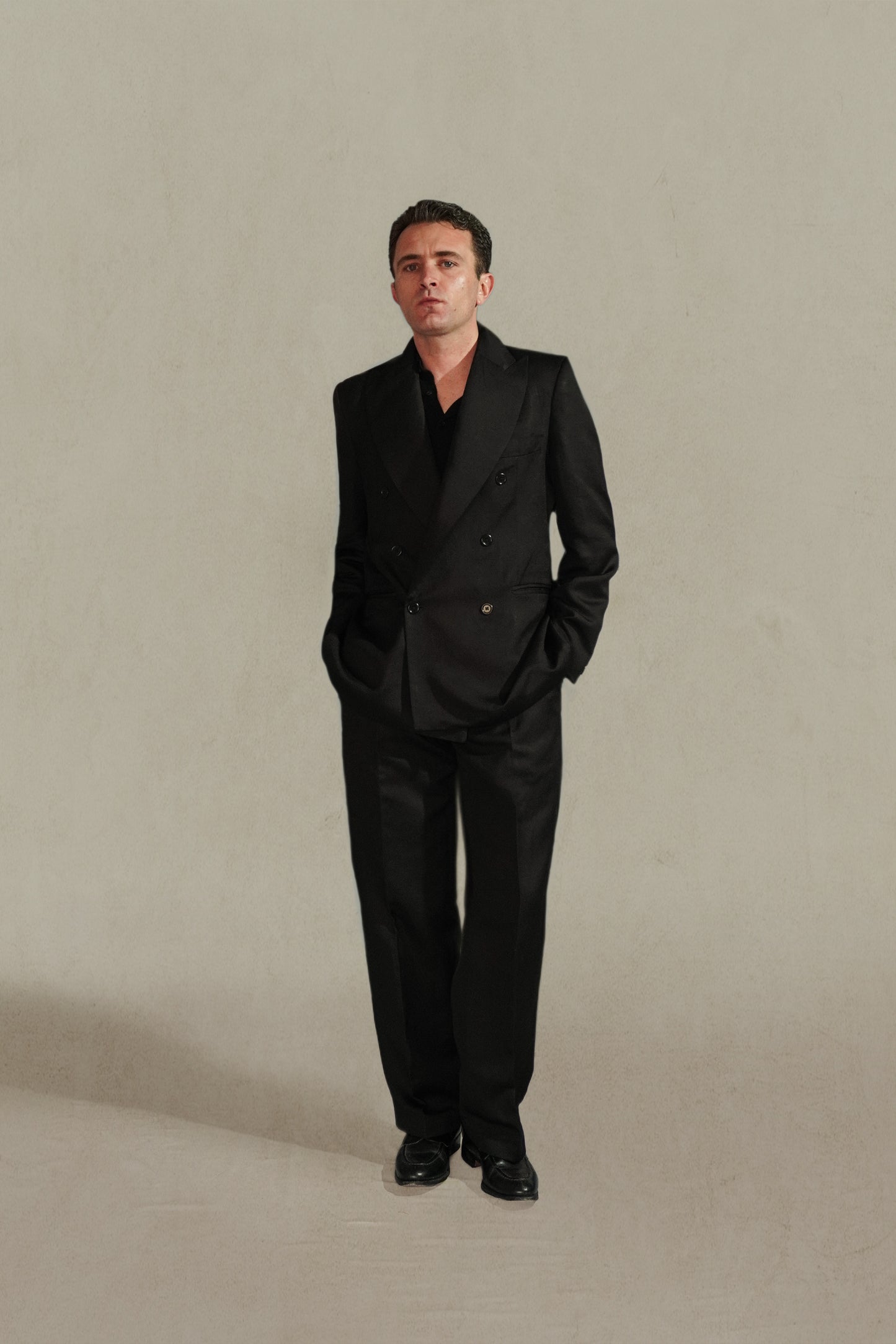 AMERICANA CRUZADA LINO - NEGRO ( MADE TO ORDER)