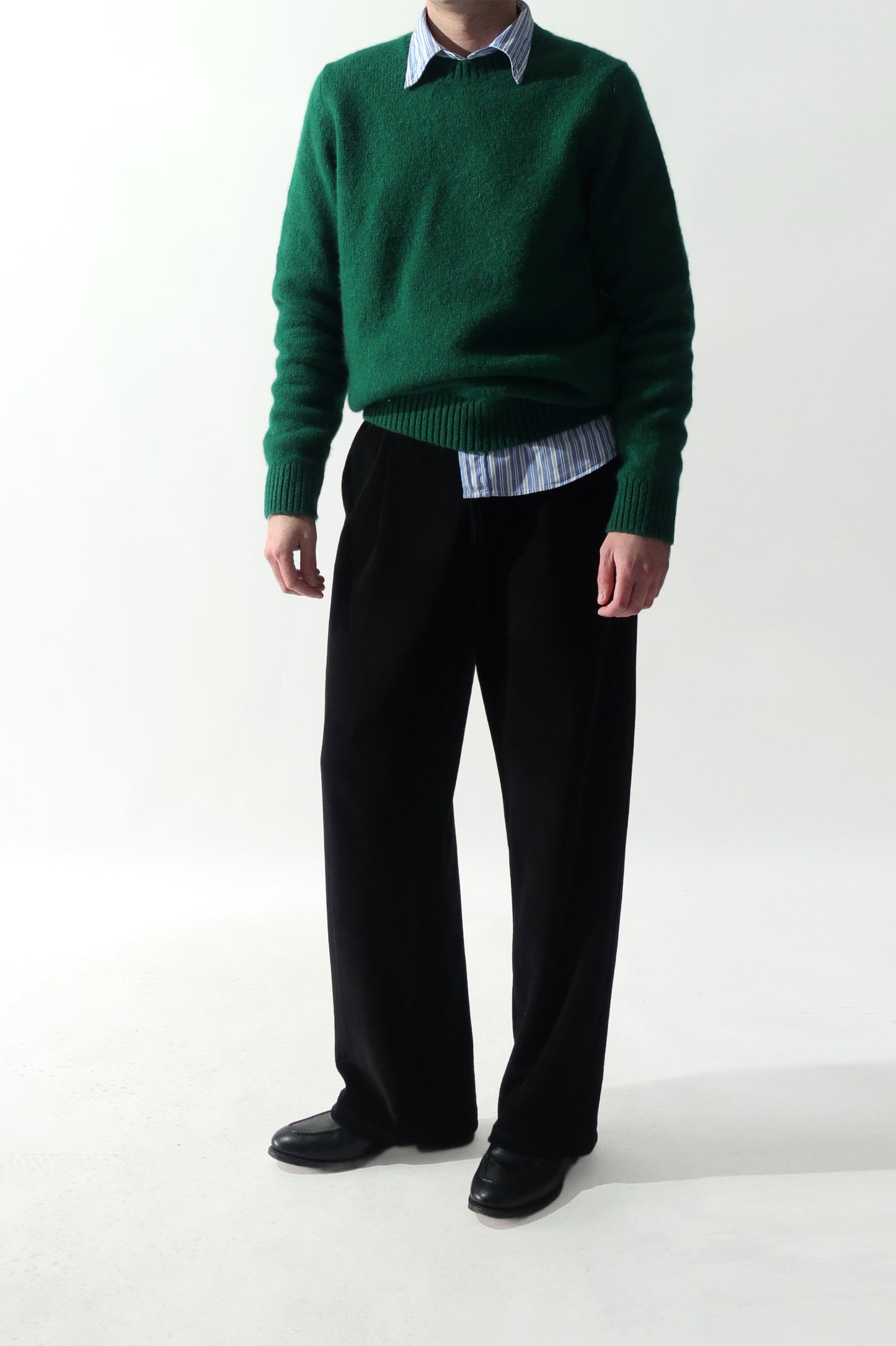 HIGH WAIST STRAIGHT PANTS - BLACK VELVET