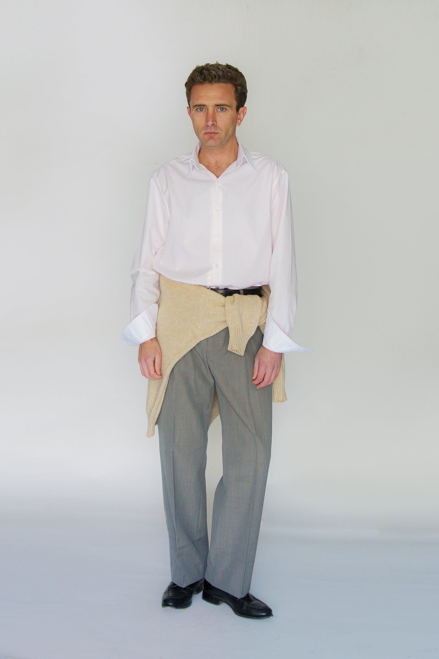 Camisa de popelín de algodón rosa y blanco | Denfert