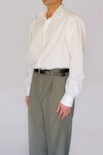 Camisa de popelín de algodón rosa y blanco | Denfert