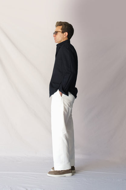 Pantalón talle alto lino blanco | Denfert