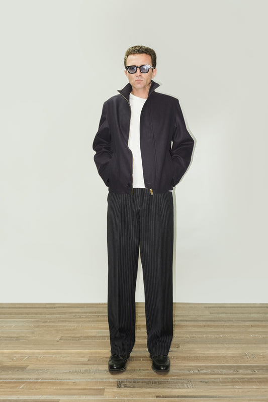 CHAQUETA PAÑO DE LANA - AZUL