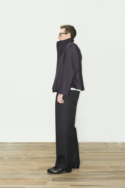 PANTALÓN TALLE ALTO LANA MOHAIR -  AZUL DIPLOMÁTICO