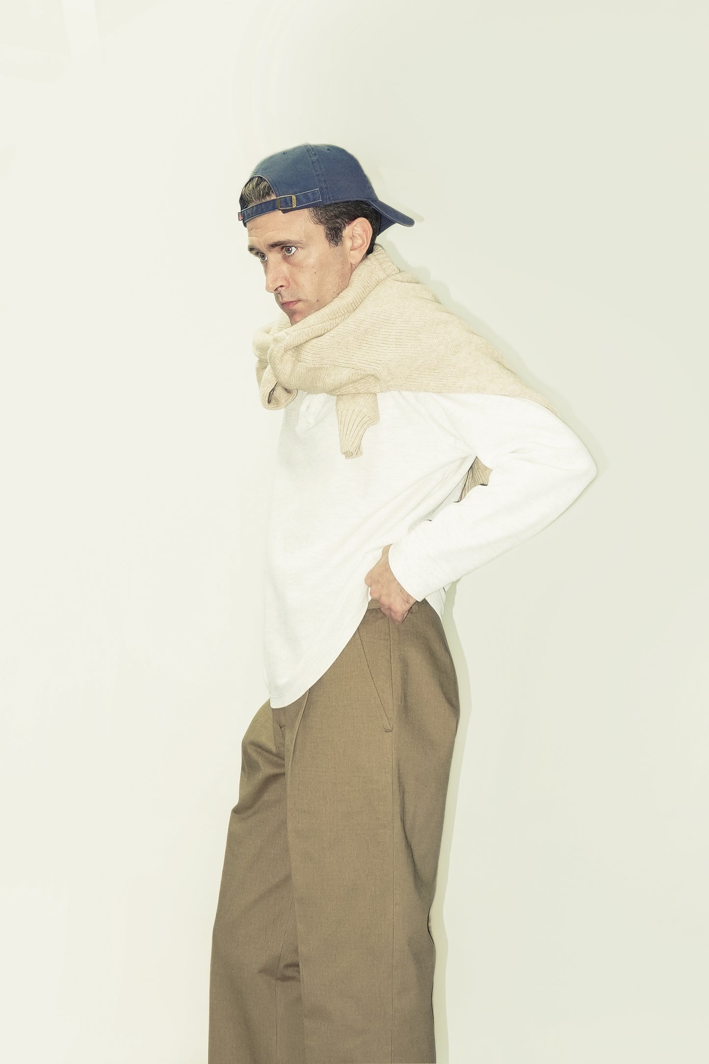 PANTALÓN TALLE ALTO - CHINO MARRÓN KHAKI