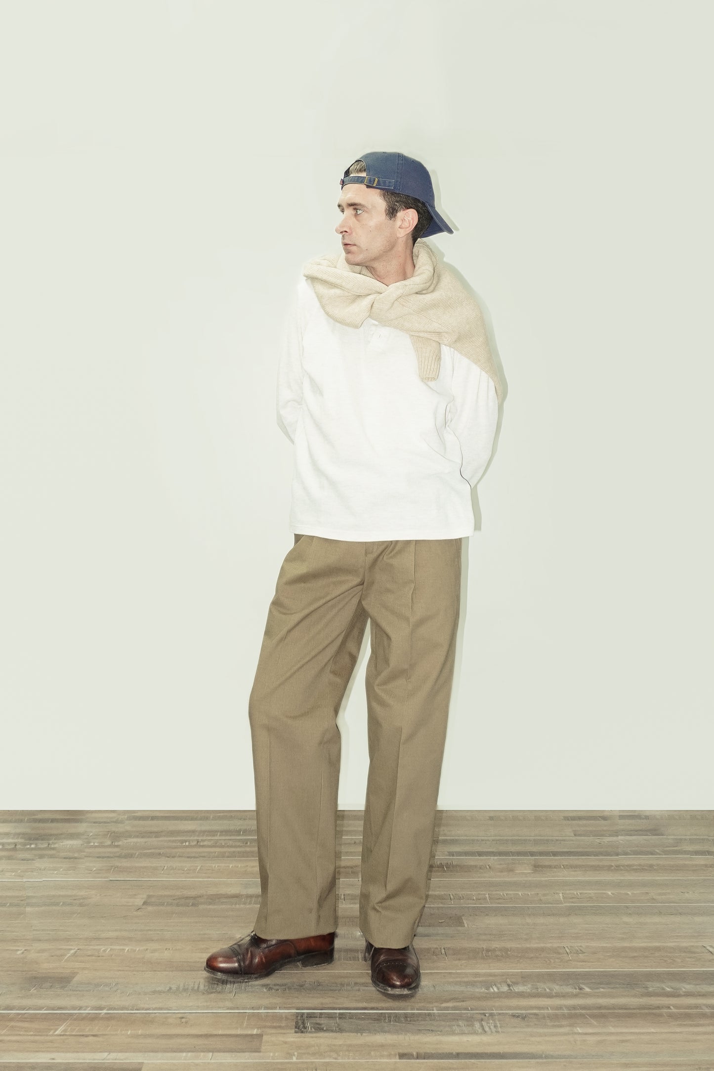 PANTALÓN TALLE ALTO - CHINO MARRÓN KHAKI