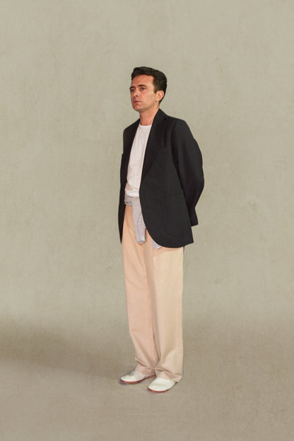 HIGH WAISTED STRAIGHT PANTS - BEIGE CHINO
