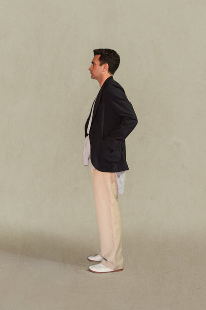 HIGH WAISTED STRAIGHT PANTS - BEIGE CHINO
