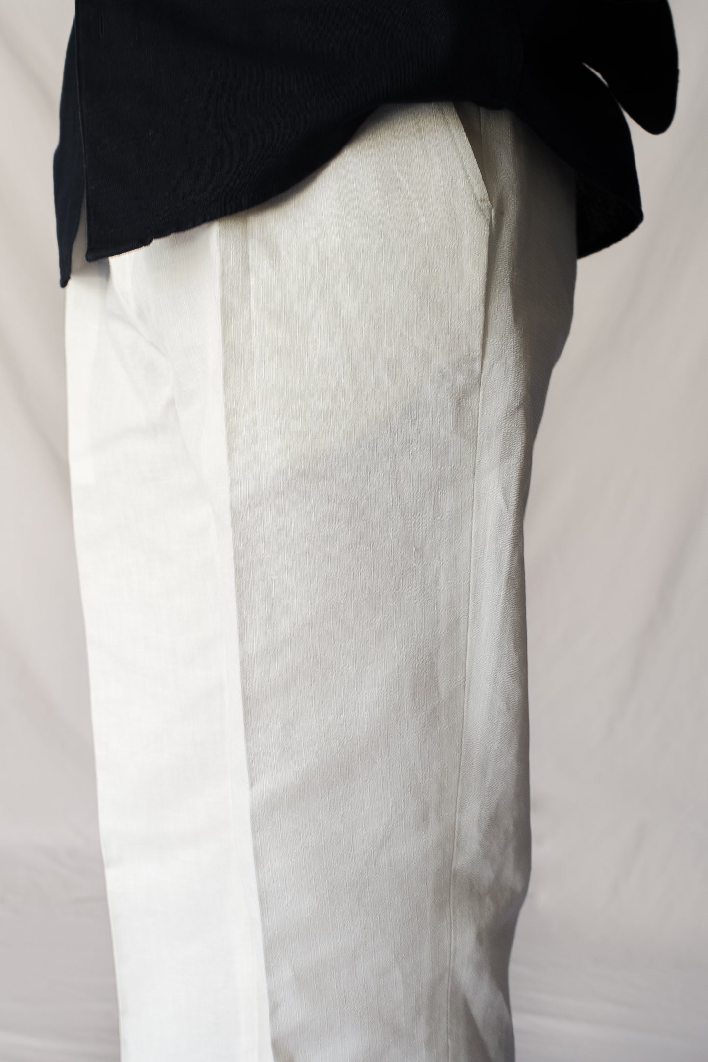 Pantalón talle alto lino blanco | Denfert