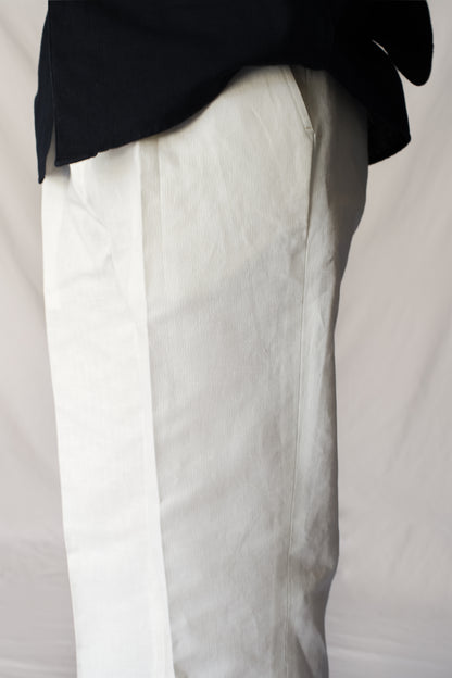 Pantalón talle alto lino blanco | Denfert