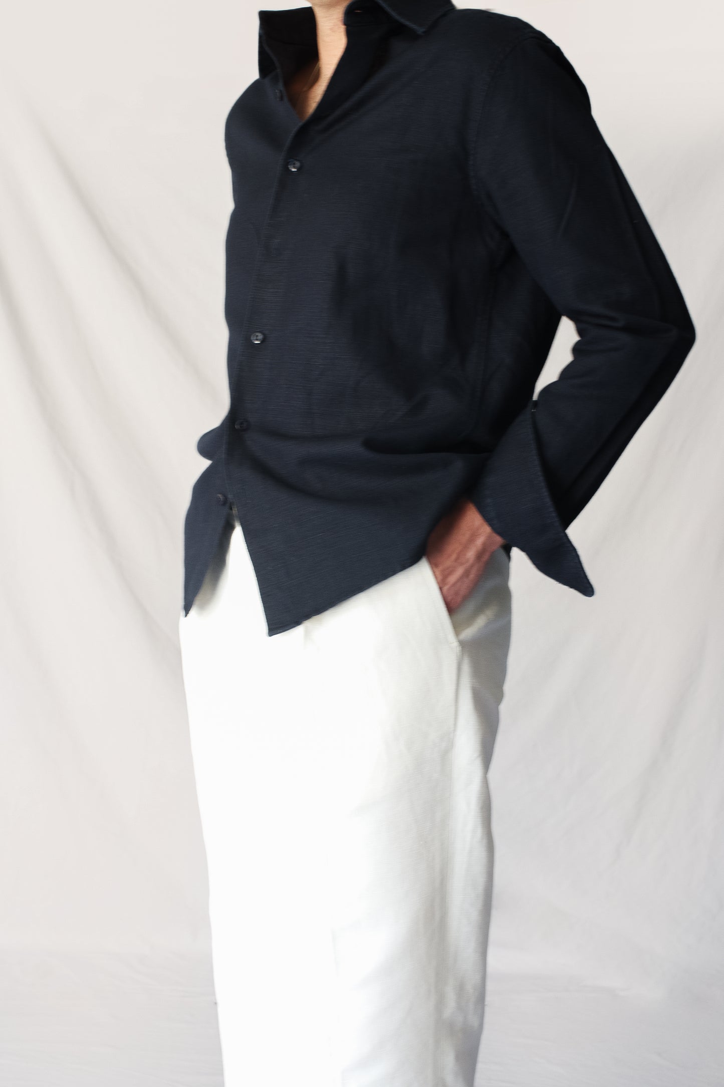 Pantalón talle alto lino blanco | Denfert