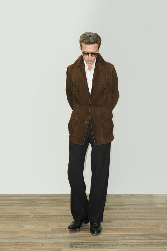 Pantalón talle alto lana azul | Denfert