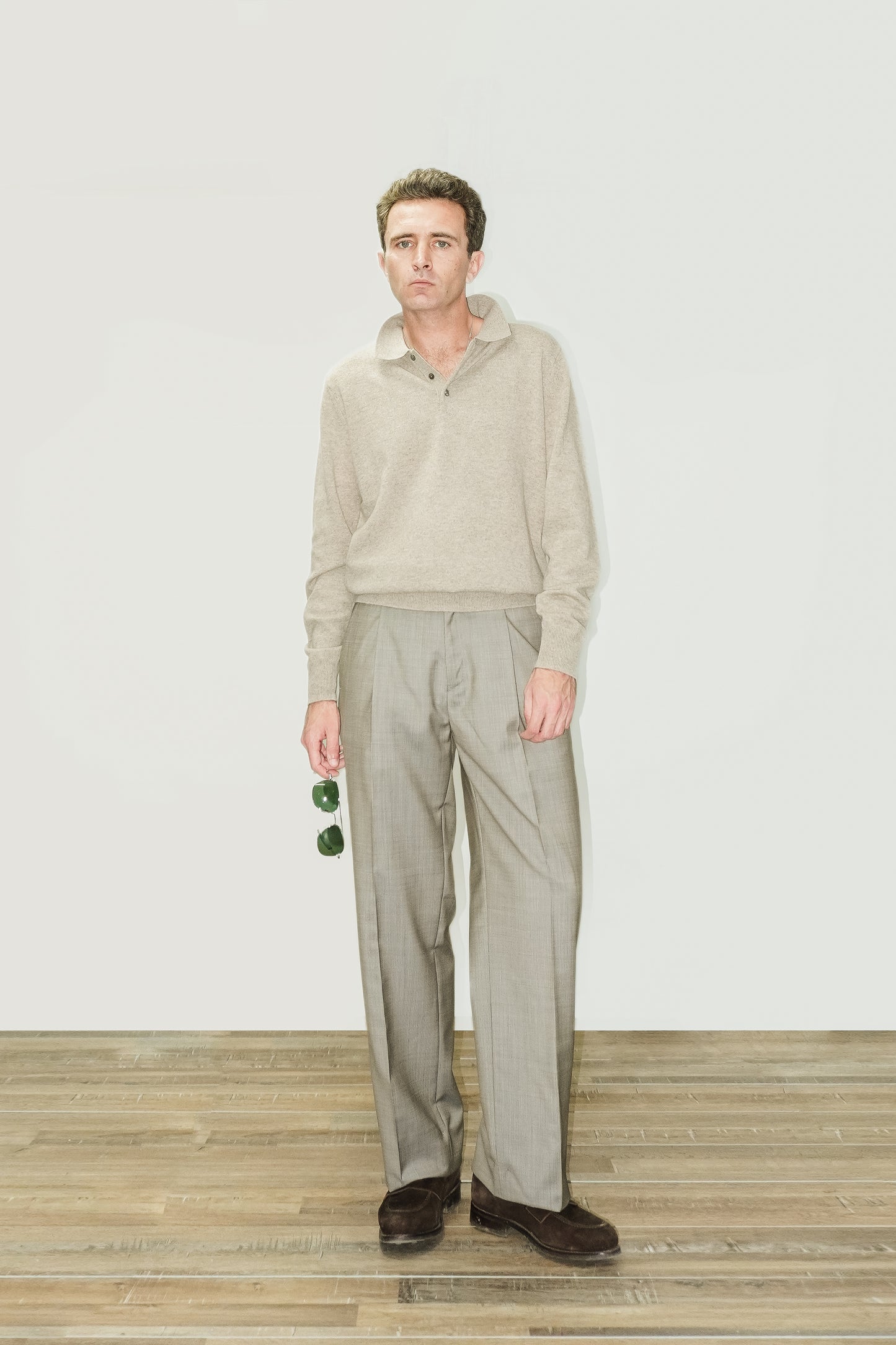 Pantalón talle alto lana topo | Denfert