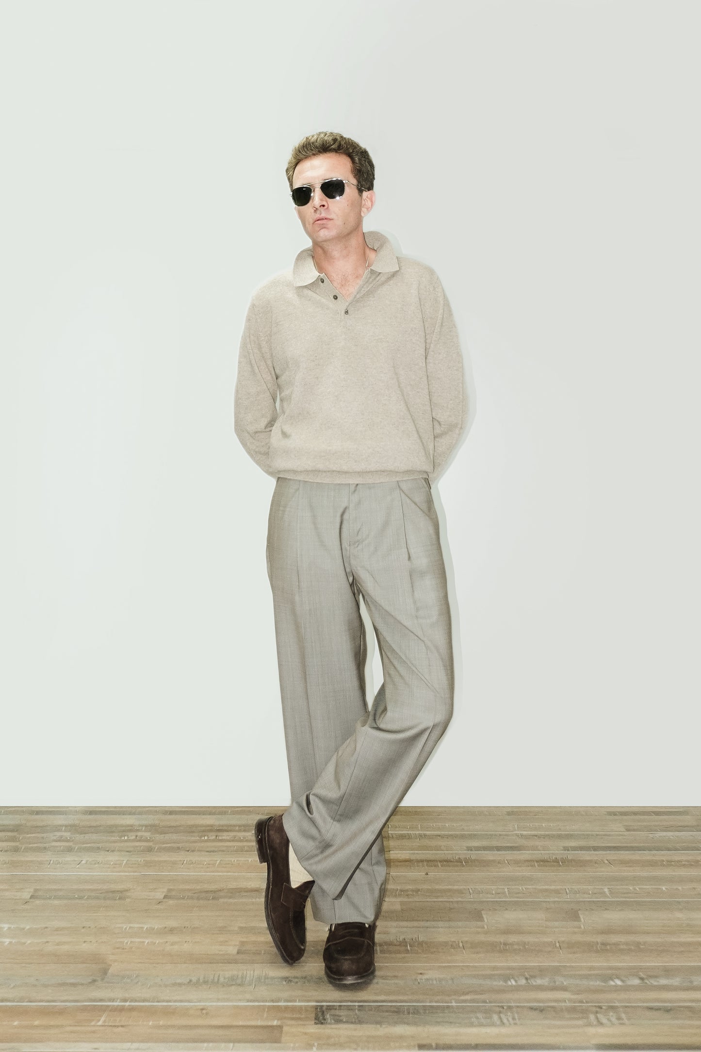 Pantalón talle alto lana topo | Denfert