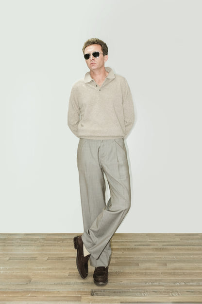 Pantalón talle alto lana topo | Denfert