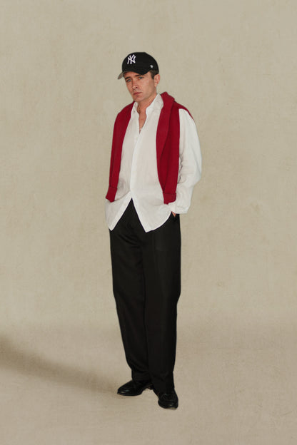 PANTALON TALLE ALTO NEGRO - LINO