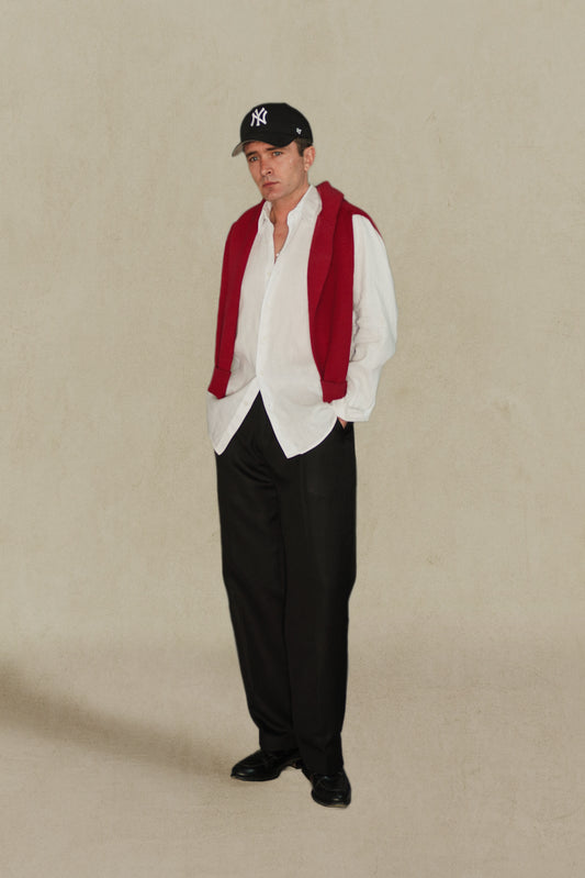 PANTALON TALLE ALTO NEGRO - LINO