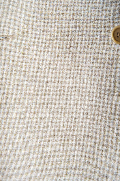 Americana cruzada beige de lana | Denfert